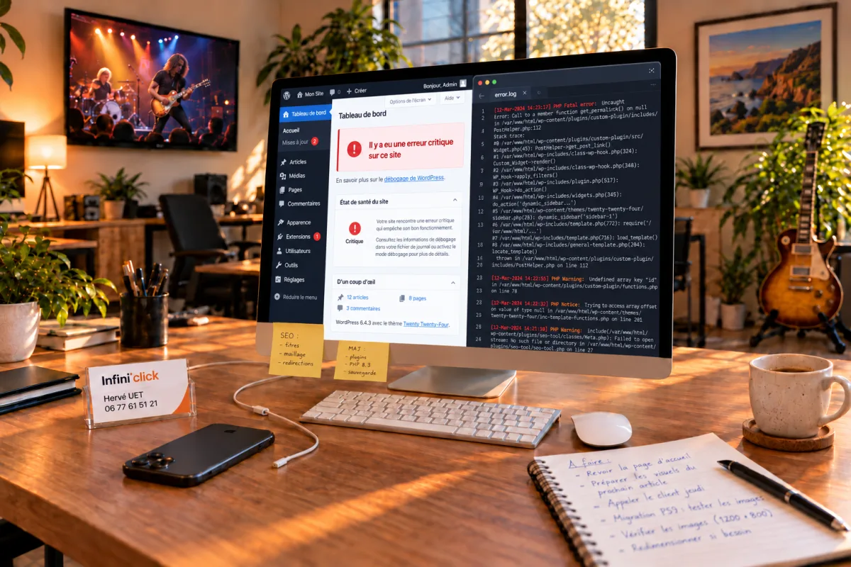 Réparer une erreur critique sur WordPress