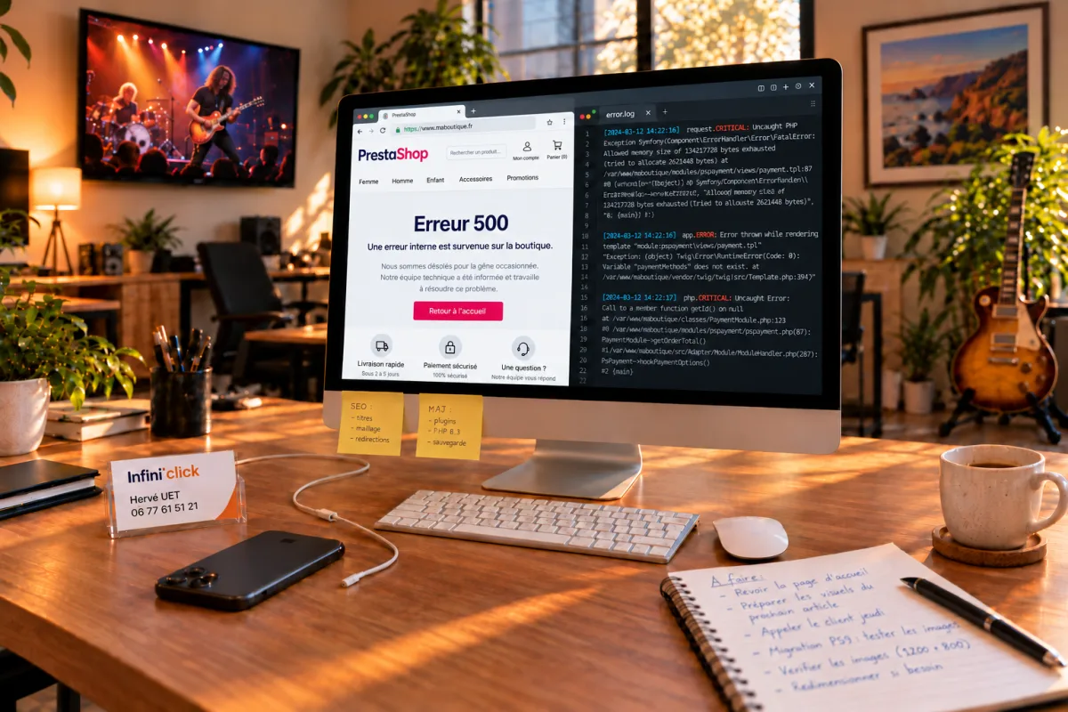 Rechercher la cause d'une erreur sur PrestaShop