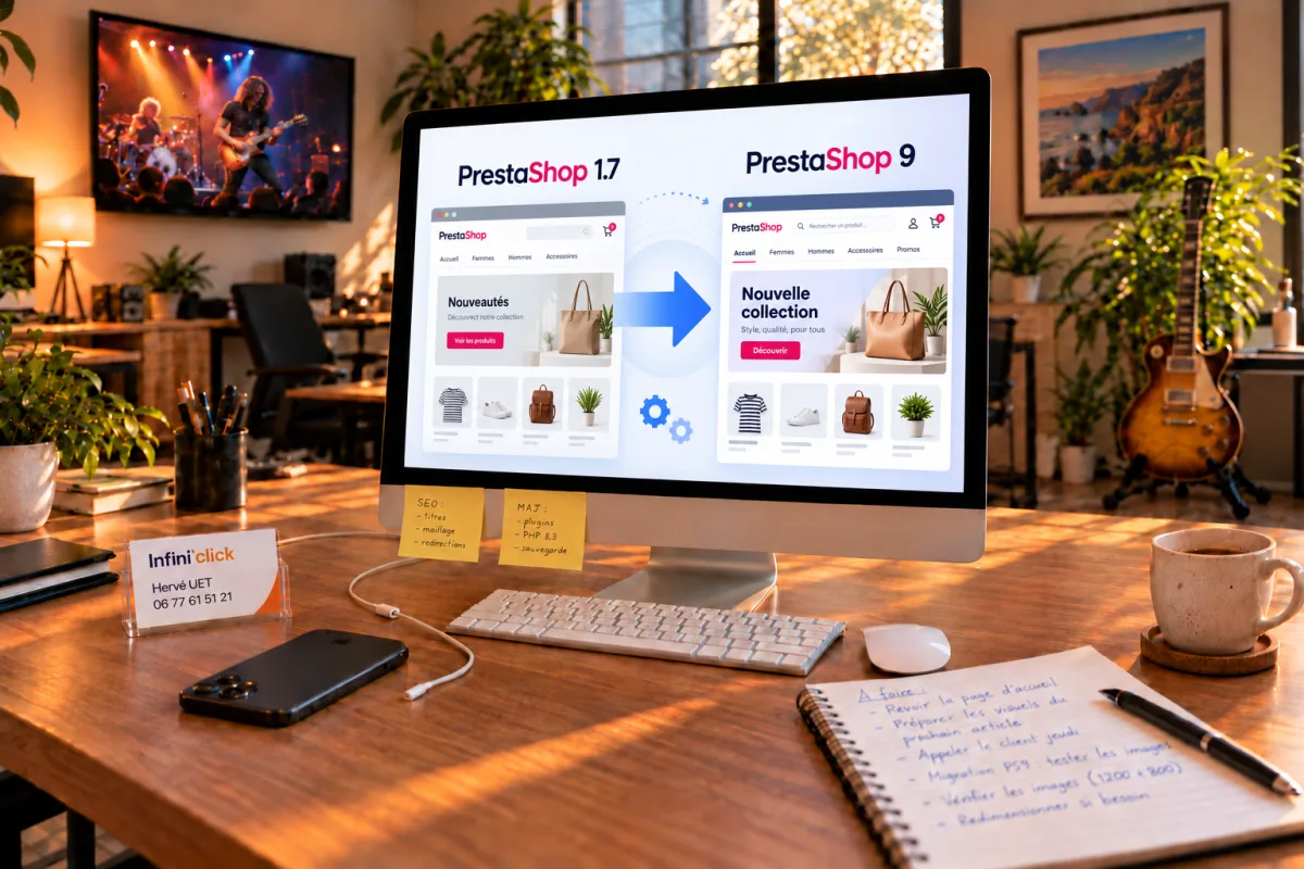Migration PrestaShop de 1.7 à 9